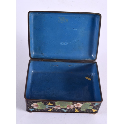 2095 - TWO EARLY 20TH CENTURY CHINESE CLOISONNE ENAMEL CASKETS Late Qing/Republic. Largest 15 cm x 12 cm. (... 