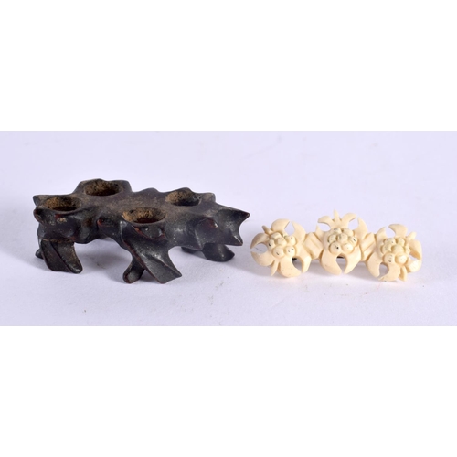 2111 - AN EARLY 20TH CENTURY CHINESE CARVED JADE HORSE Late Qing/Republic, together with soapstone etc. (qt... 