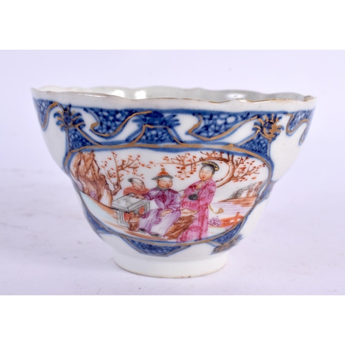 2146 - TWO 18TH CENTURY CHINESE SAUCERS Qianlong, together with two other saucers & a cup. (5)