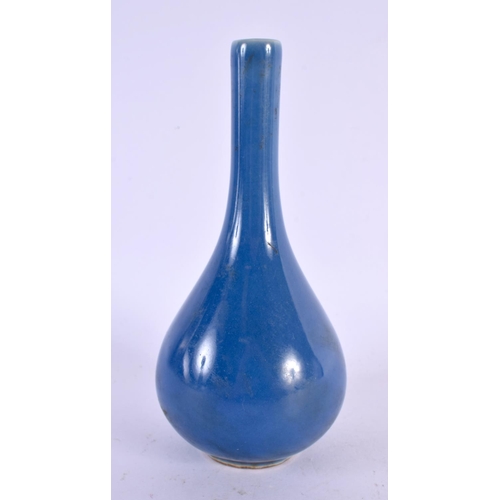 2227 - A CHINESE LAVENDER GLAZED PORCELAIN VASE 20th Century. 15 cm high.