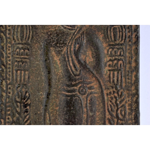 2232 - A 19TH CENTURY THAI SOUTH EAST ASIAN BRONZE PLAQUE depicting a buddha. 28 cm x 12 cm.