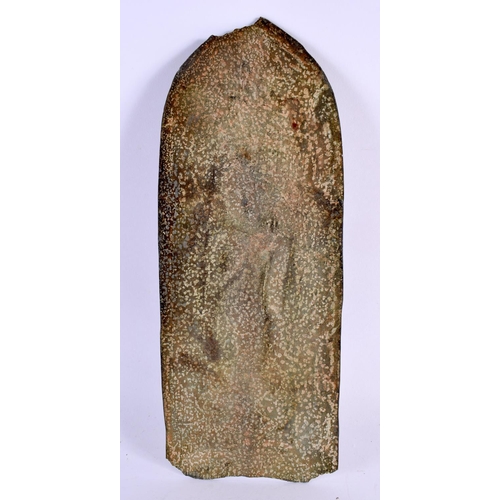 2232 - A 19TH CENTURY THAI SOUTH EAST ASIAN BRONZE PLAQUE depicting a buddha. 28 cm x 12 cm.