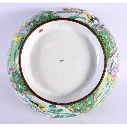 2287 - A LARGE EARLY 20TH CENTURY CHINESE CANTON ENAMEL CIRCULAR BOWL Late Qing/Republic. 24 cm x 12 cm.