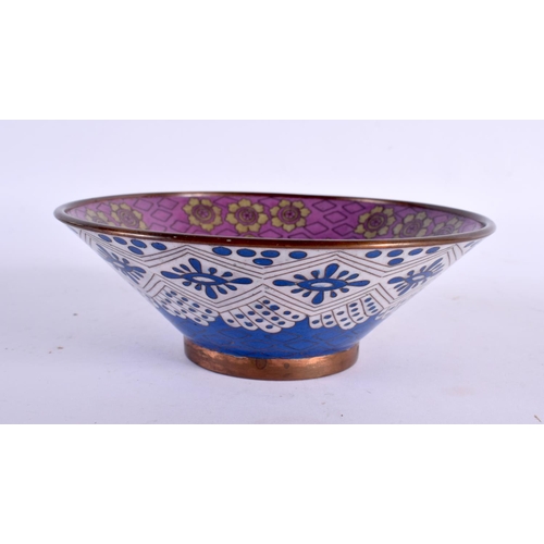 2292 - AN EARLY 20TH CENTURY CHINESE CLOISONNE ENAMEL CONICAL BOWL Late Qing/Republic. 15 cm diameter.