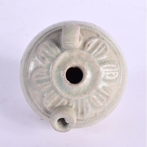 2298 - A CHINESE SUNG DYNASTY STONEWARE WATER DROPPER. 5.5 cm x 4.5 cm.