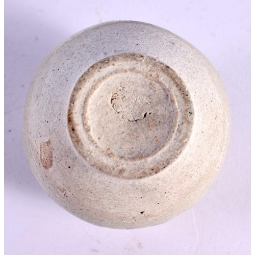 2298 - A CHINESE SUNG DYNASTY STONEWARE WATER DROPPER. 5.5 cm x 4.5 cm.