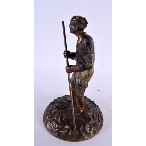 2315 - A 19TH CENTURY JAPANESE MEIJI PERIOD BRONZE OKIMONO in the manner of Miyao. 18 cm x 8 cm.