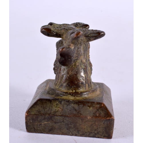 2349 - A CHINESE BRONZE SEAL 20th Century. 4 cm x 3.5 cm.