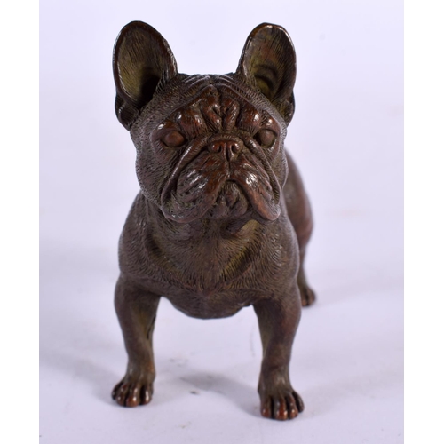 2356 - A JAPANESE BRONZE BULLDOG. 8.25 cm x 6.5 cm.