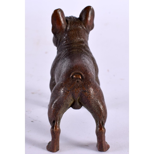 2356 - A JAPANESE BRONZE BULLDOG. 8.25 cm x 6.5 cm.