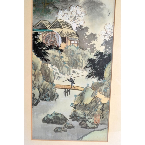 2373 - Chinese School (Early 20th Century) 5 x Watercolours & Oils, assorted scenes. Largest 68 cm x 25 cm.... 