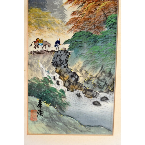 2373 - Chinese School (Early 20th Century) 5 x Watercolours & Oils, assorted scenes. Largest 68 cm x 25 cm.... 