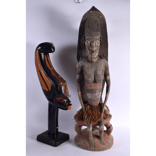 2374 - A PAPUA NEW GUINEA SEPIK TRIBAL FIGURE etc. Largest 65 cm high. (qty)