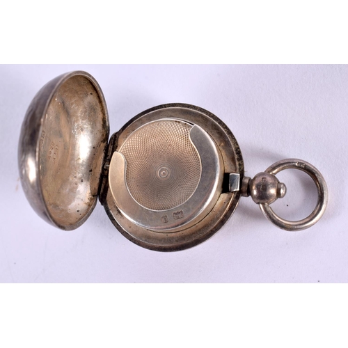 56 - AN EDWARDIAN SILVER SOVEREIGN CASE TOGETHER WITH 4 SILVER MEDALLIONS. Case Hallmarked Birmingham 190... 