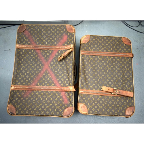 Sold at Auction: TWO LOUIS VUITTON SUITCASES. 80 cm x 50 cm x 25 cm. (2)