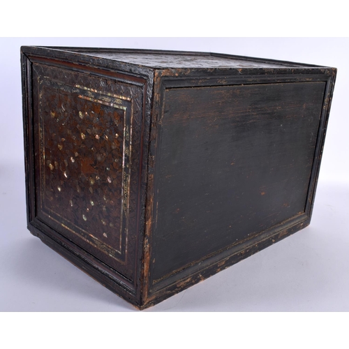 22 - A Rare late 16th century Japanese Namban cabinet on an 18th century or earlier Chippendale style lac... 