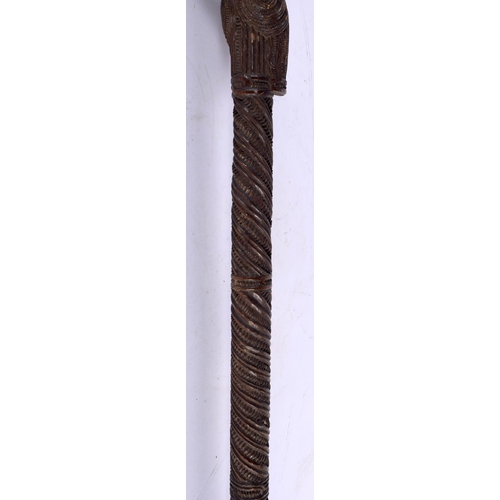 24 - A Very rare 19th century tribal New Zealand M?ori tokotoko (orators walking stick) the finely carved... 