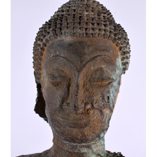 37 - A Very Rare 13th/14th Century Standing Bronze Buddha, Thailand, Sukotham from the collection of C. R... 