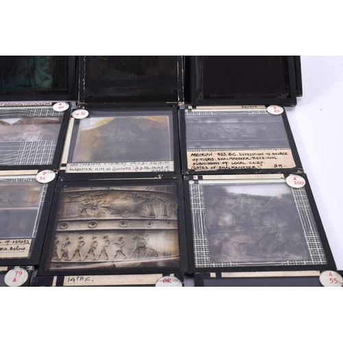 39 - A Collection of antique magic lantern photographic slides of Ancient Greek Antiquities. (75)