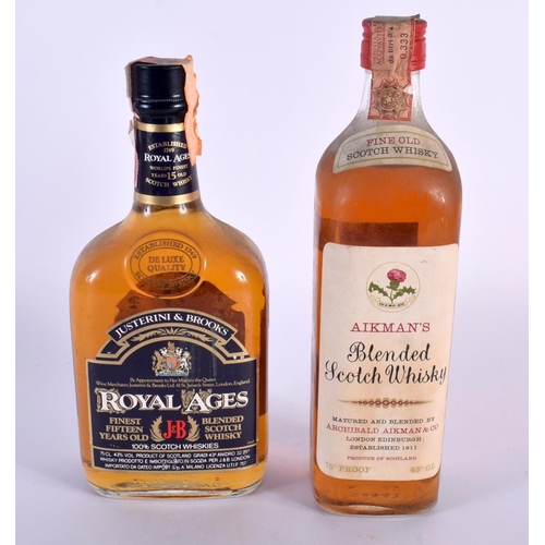 42 - ROYAL AGES FIFTEN YEAR OLD BLENDED SCOTCH WHISKEY together with an Aikman's whiskey. (2)