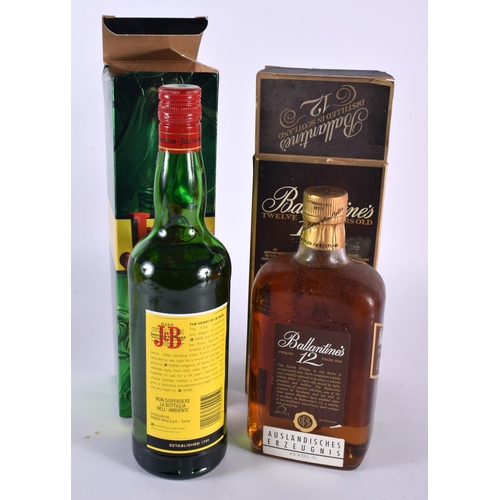 50 - BALLANTINES SCOTCH 12 YEAR OLD WHISKEY together with J & B Scotch whiskey. (2)