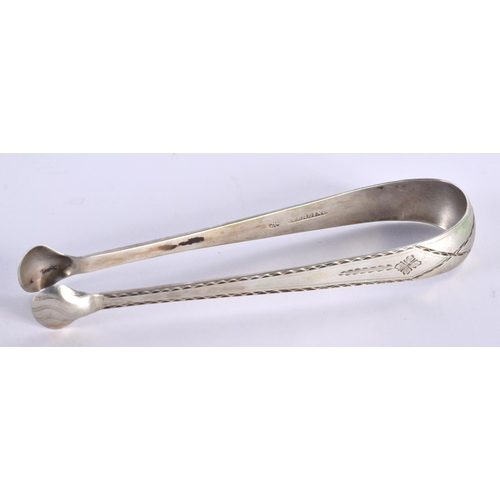 59 - A PAIR OF GEORGE III IRISH SILVER SUGAR NIPS by Joseph Kinselagh. Cork 1780. 33.6 grams. 13 cm x 3.5... 