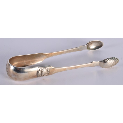 60 - A PAIR OF MID 19TH CENTURY SCOTTISH SILVER SUGAR NIPS. Edinburgh 1838. 49.9 grams. 14.5 cm x 5.25 cm... 