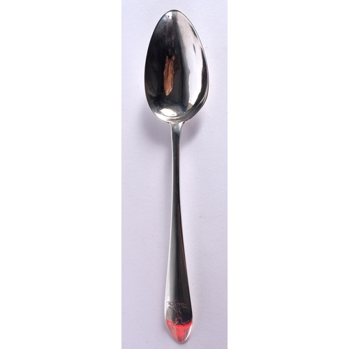 88 - A GEORGE III IRISH SILVER SPOON by John Power. 26.1 grams. 17 cm x 3.5 cm.