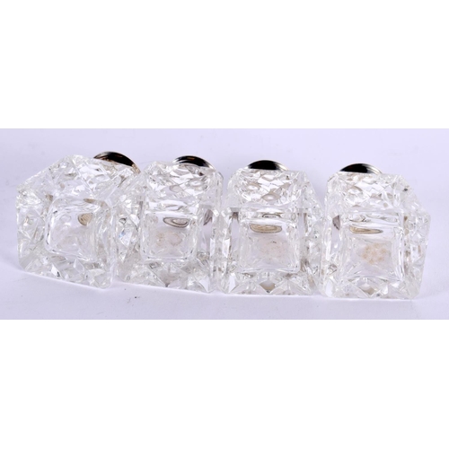 95 - FOUR BIRKS SILVER AND PEARL CONDIMENTS. 4.5 cm x 3.5 cm. (4)