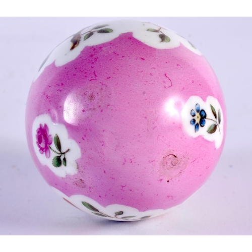 1 - A 19TH CENTURY CONTINENTAL PORCELAIN PINK GROUND EGG painted with birds perched amongst landscapes. ... 