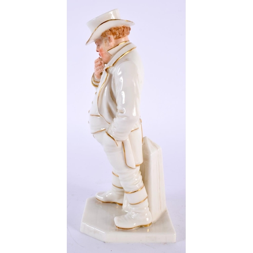 142 - A ROYAL WORCESTER PORCELAIN FIGURE OF JOHN BULL. 17 cm high.