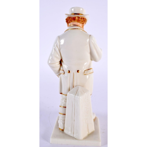 142 - A ROYAL WORCESTER PORCELAIN FIGURE OF JOHN BULL. 17 cm high.