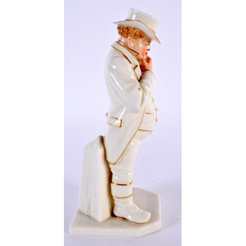 142 - A ROYAL WORCESTER PORCELAIN FIGURE OF JOHN BULL. 17 cm high.