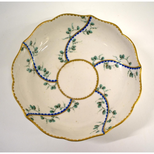 274 - 18th century Chelsea Derby plate painted in neo-classical style with a central urn and a Chelsea Der... 