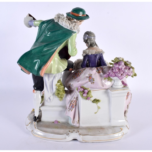 29 - A LARGE ANTIQUE GERMAN PORCELAIN FIGURAL GROUP. 30cm x 22cm.