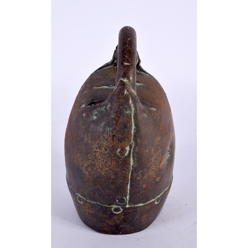 306 - AN ANTIQUE TIBETAN BRONZE BELL. 18cm x 8 cm.