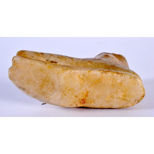 355 - A 19TH CENTURY ITALIAN GRAND TOUR CARVED MARBLE STONE FOOT FRAGMENT After the Antiquity. 10 cm x 7.5... 