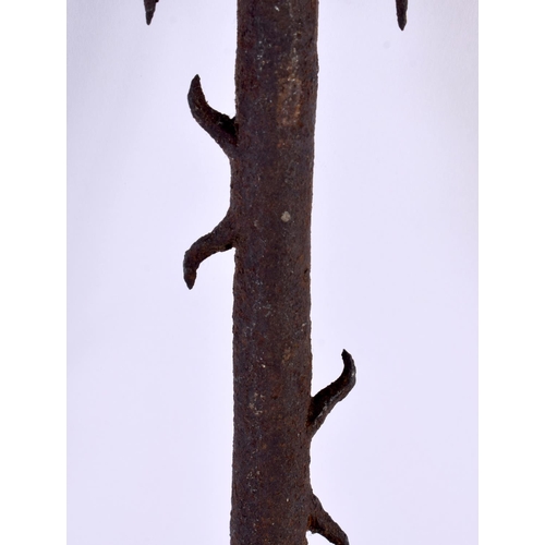 362 - AN ANTIQUE TRIBAL PATINATED IRON HARPOON possibly Southsea islands. 48 cm long.