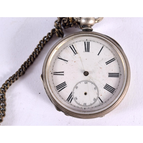 417 - A COLLECTION OF ANTIQUE SILVER & OTHER POCKET WATCHES together with a 9ct gold watch etc. (qty)