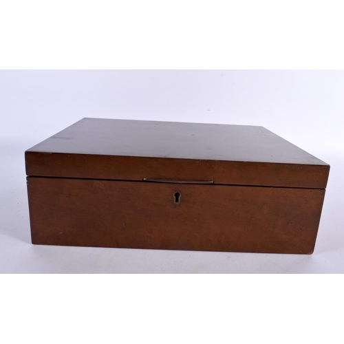 461 - A DUNHILL HUMIDOR with cigars. 30cm x 24 cm.