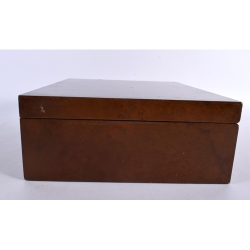 461 - A DUNHILL HUMIDOR with cigars. 30cm x 24 cm.