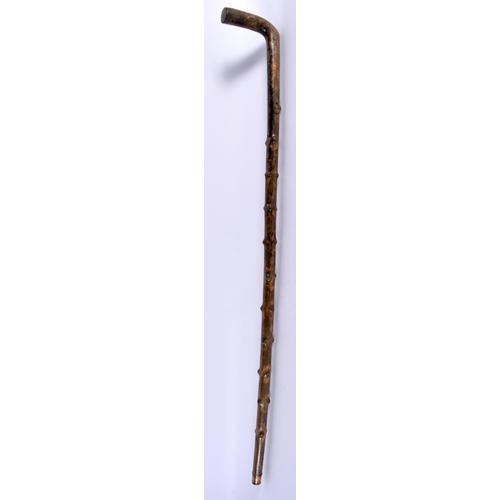 468 - A 19TH CENTURY MIDDLE EASTERN RHINOCEROS HORN CANE together with two others. 90cm long. (3)