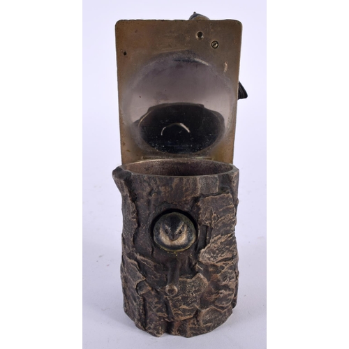 480 - AN ANTIQUE AUSTRIAN COLD PAINTED BRONZE BIRD BOX AND COVER. 12 cm high.