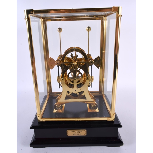 481 - A CONTEMPORARY GRASSHOPPER SKELETON CLOCK. 34 cm x 17 cm.