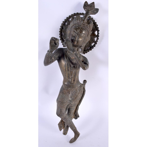 485 - A LARGE ANTIQUE INDIAN NEPALESE BRONZE BUDDHA, 45cm long.