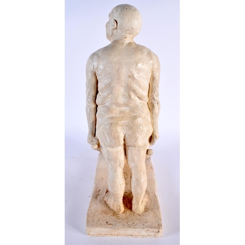 495 - AN UNUSUAL VINTAGE PLASTER MODEL OF MR BIG PHALLUS modelled as an elderly man roaming resting his ge... 