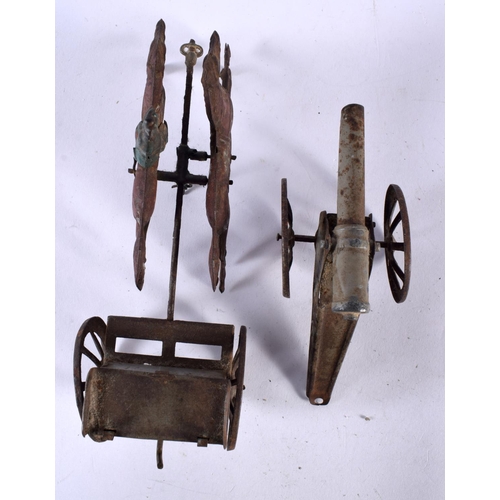 508 - TWO EARLY TINPLATE TOYS. Largest 14cm wide. (2)