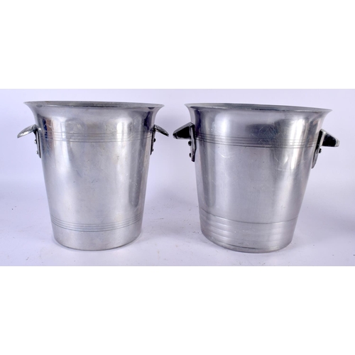 511 - A PAIR OF CHAMPAGNE DUDINOT BUCKETS. 21 cm x 18cm.