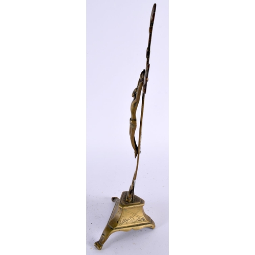 530 - AN ANTIQUE BRASS CORPUS CHRISTI. 27 cm x 10 cm.