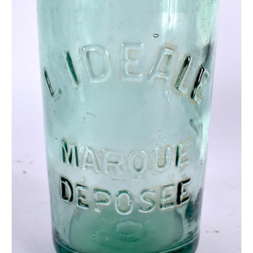 55 - A FRENCH LIDEALE MARQUE GLASS CONSERVE BOTTLE. 24 cm high.